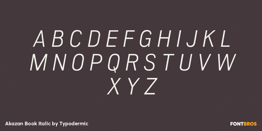 Akazan Book Italic Font Poster #1
