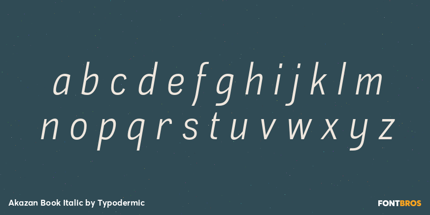 Akazan Book Italic Font Poster #1