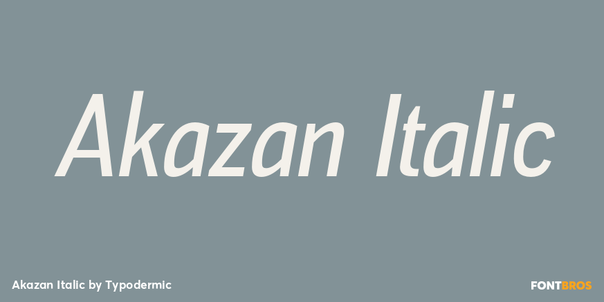Akazan Italic Font Poster #1