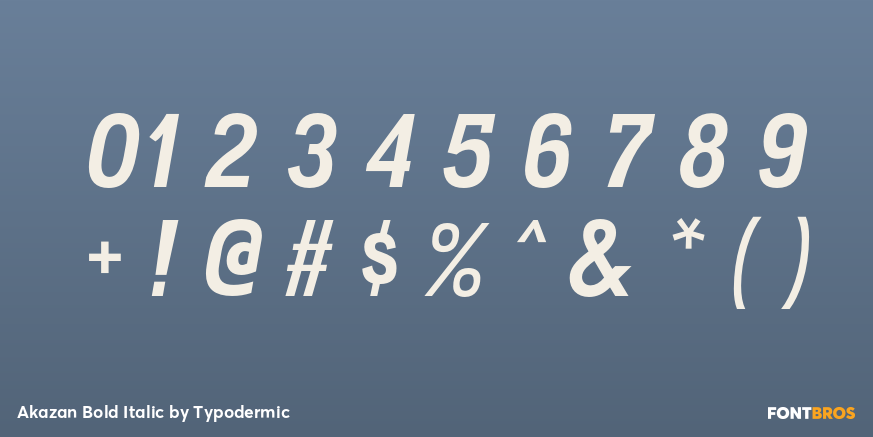 Akazan Bold Italic Font Poster #4