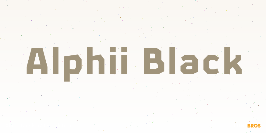 Alphii Black Font Poster #1