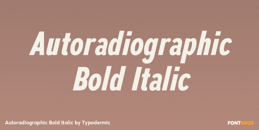 Autoradiographic Bold Italic Font Poster #1