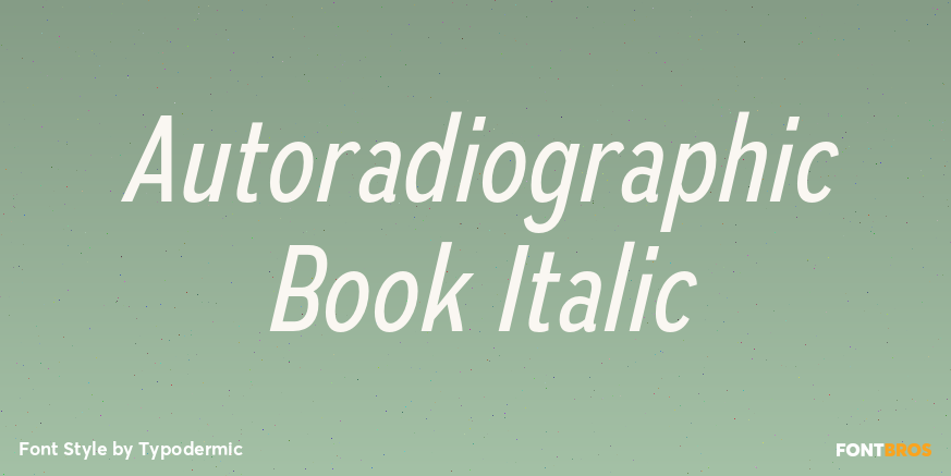 Autoradiographic Book Italic Font Poster #1