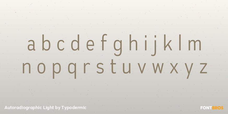 Autoradiographic Light Font Poster #1