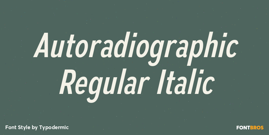 Autoradiographic Regular Italic Poster