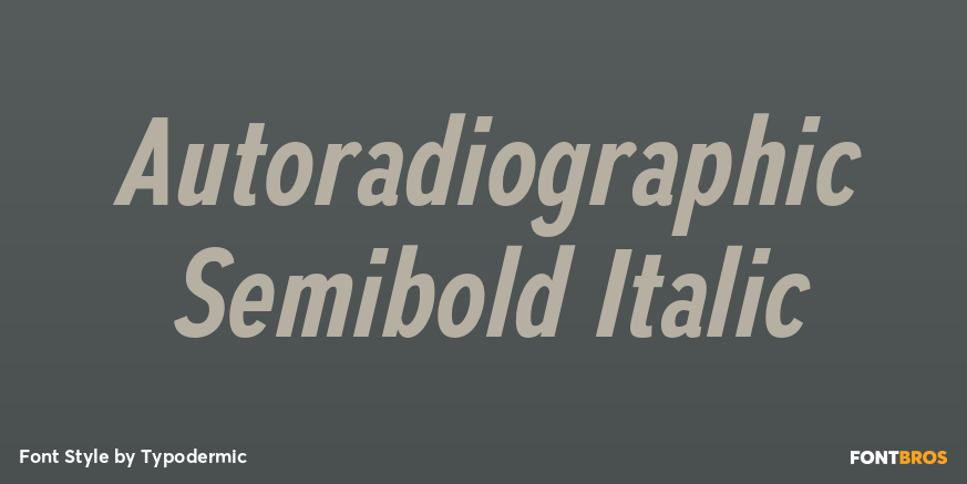Autoradiographic Semibold Italic Poster