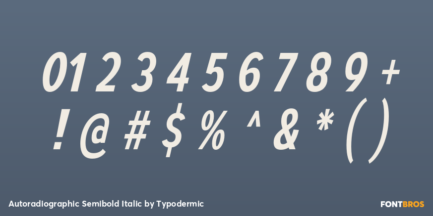 Autoradiographic Semibold Italic Font Poster #1
