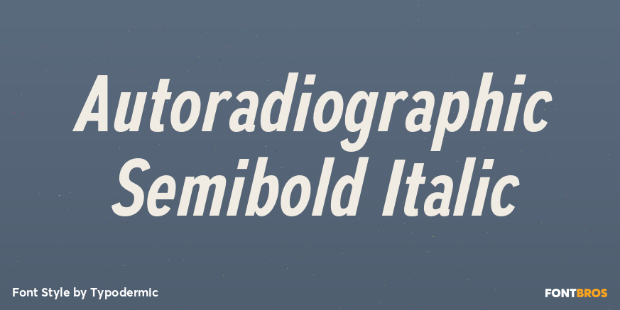 Autoradiographic Semibold Italic Font Poster #1