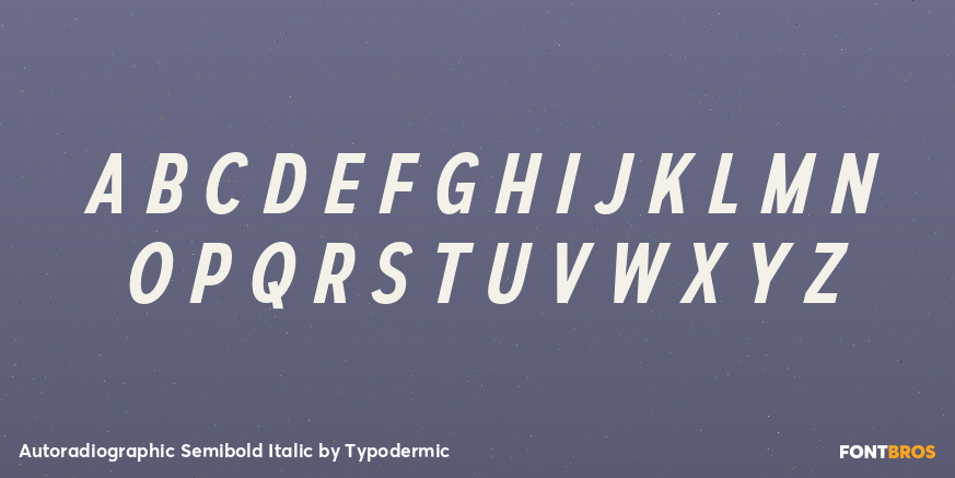 Autoradiographic Semibold Italic Font Poster #2