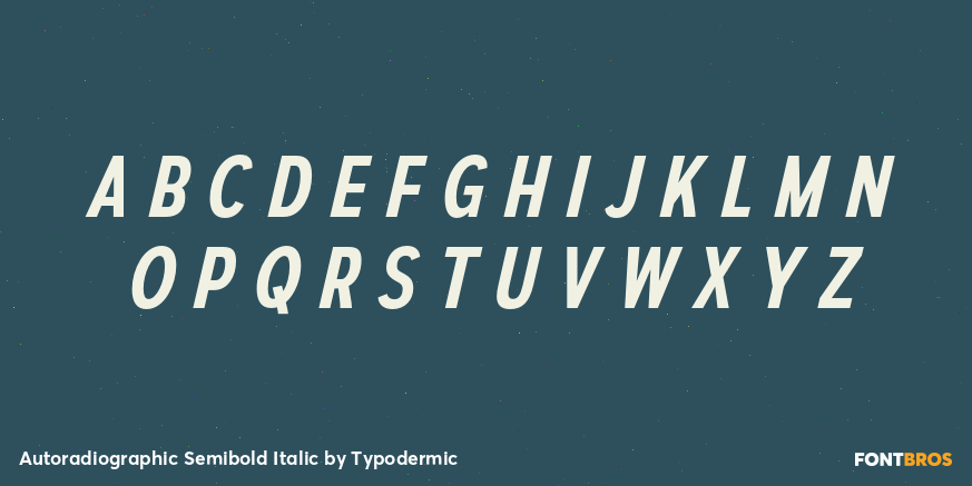 Autoradiographic Semibold Italic Font Poster #1