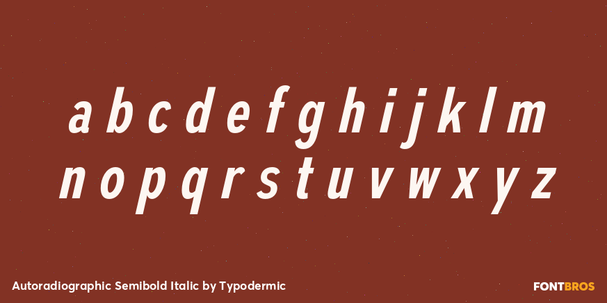 Autoradiographic Semibold Italic Font Poster #1