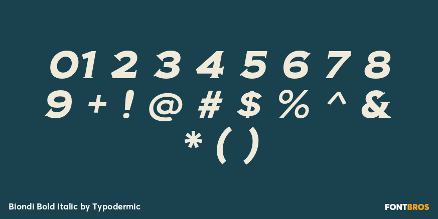 Biondi Bold Italic Font Poster #1