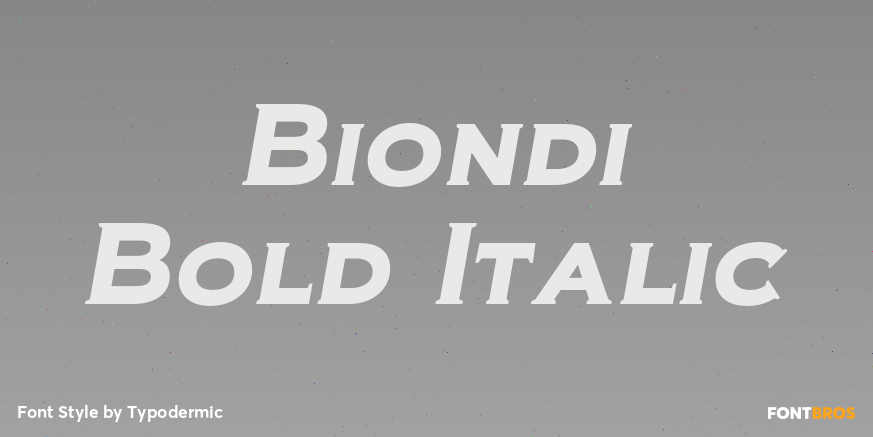 Biondi Bold Italic Font Poster #1