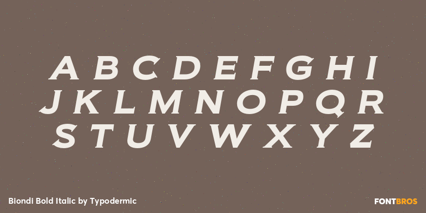 Biondi Bold Italic Font Poster #1
