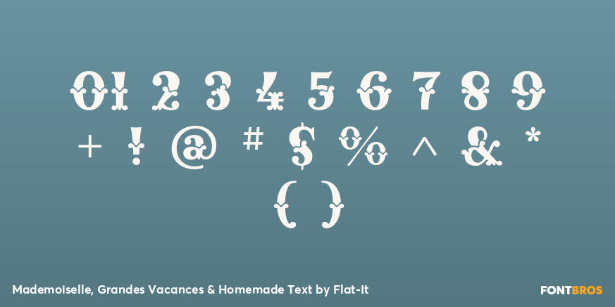 Mademoiselle, Grandes Vacances & Homemade Text Font Poster #1