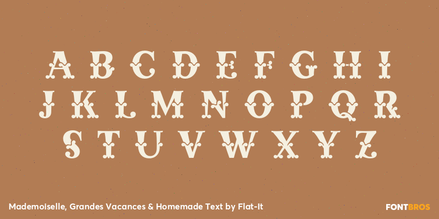 Mademoiselle, Grandes Vacances & Homemade Text Font Poster #1