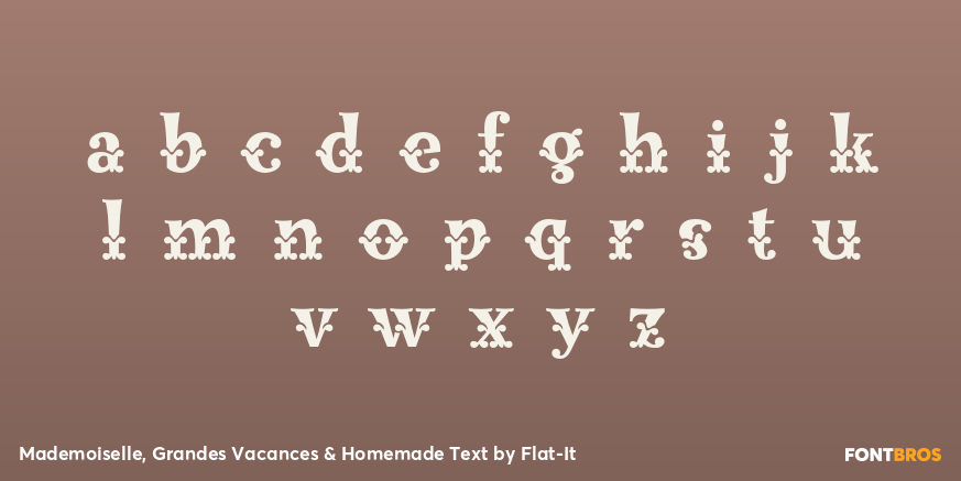 Mademoiselle, Grandes Vacances & Homemade Text Font Poster #1