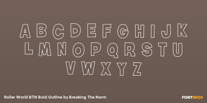 Roller World BTN Bold Outline Font Poster #2