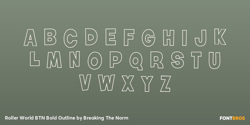 Roller World BTN Bold Outline Font Poster #1