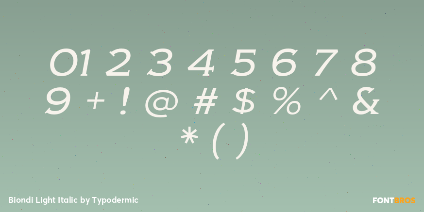 Biondi Light Italic Font Poster #1