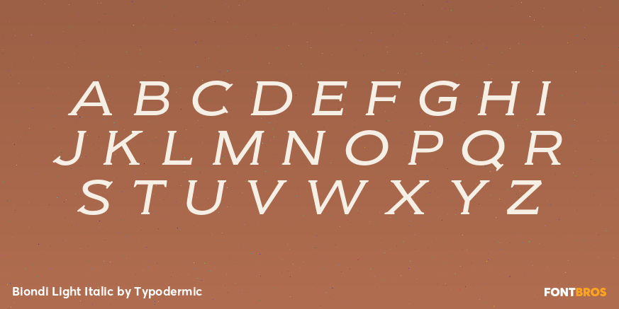 Biondi Light Italic Font Poster #1