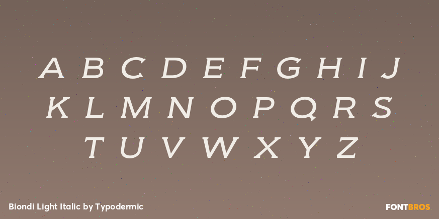 Biondi Light Italic Font Poster #1