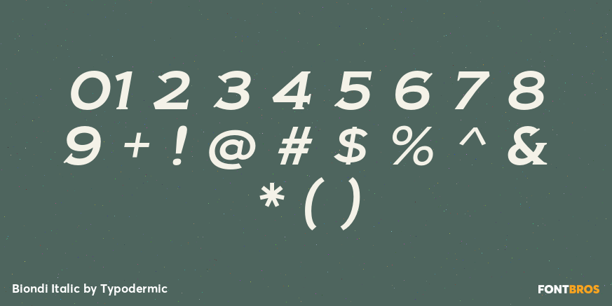 Biondi Italic Font Poster #1