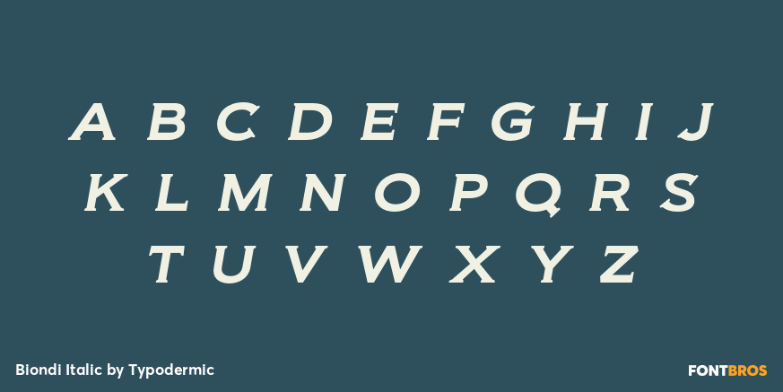 Biondi Italic Font Poster #3