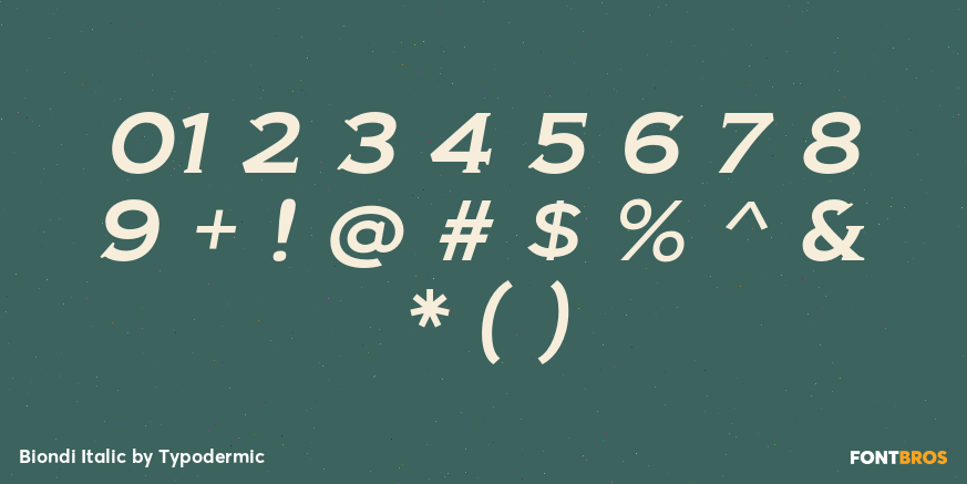 Biondi Italic Font Poster #4