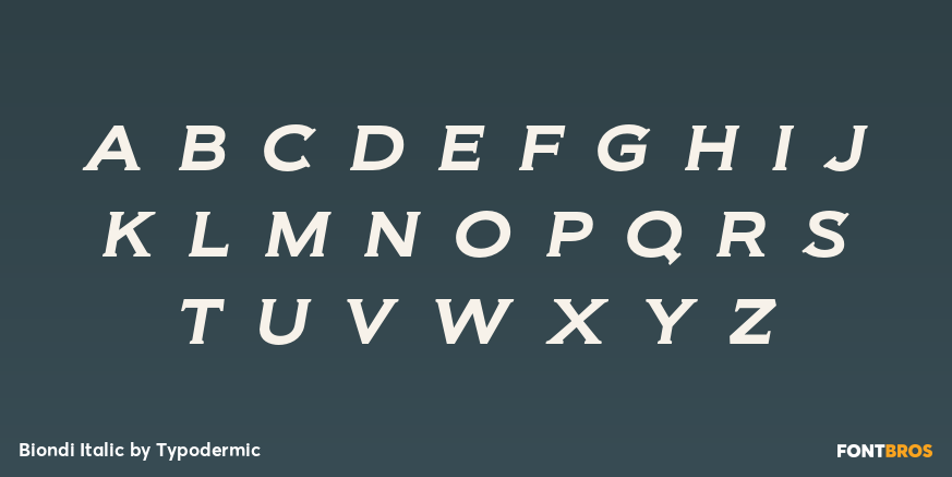 Biondi Italic Font Poster #1