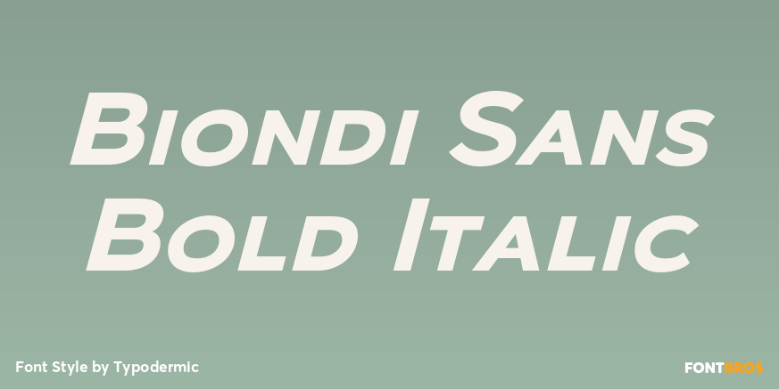 Biondi Sans Bold Italic Poster
