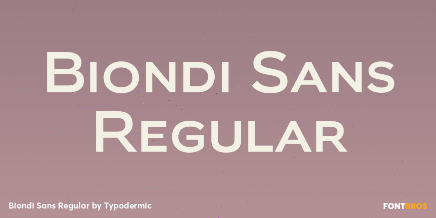 Biondi Sans Regular Poster