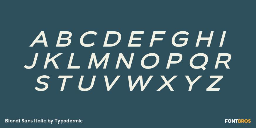 Biondi Sans Italic Font Poster #2
