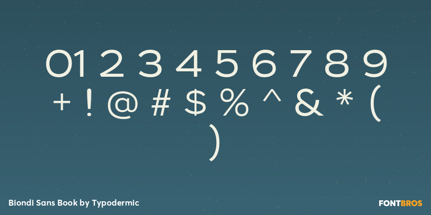 Biondi Sans Book Font Poster #1