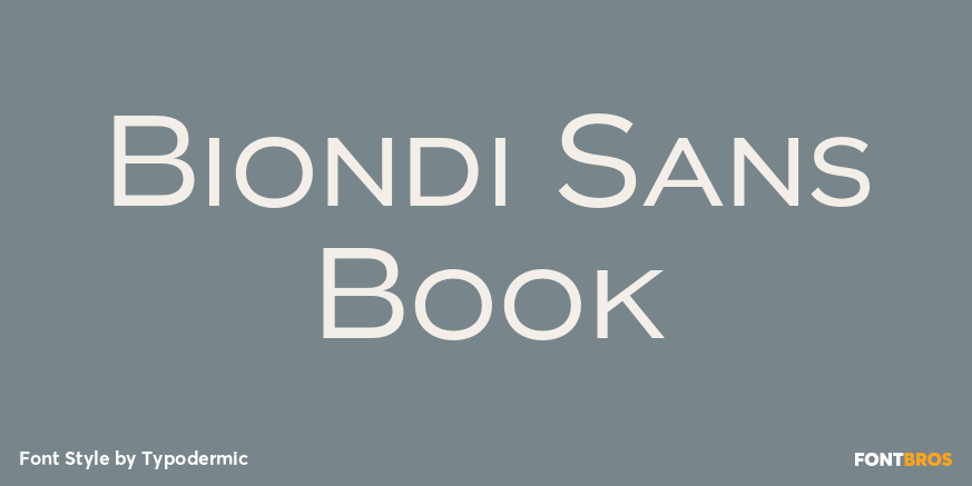 Biondi Sans Book Font Poster #1