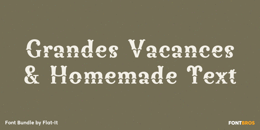 Grandes Vacances & Homemade Text Poster