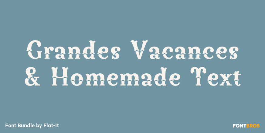 Grandes Vacances & Homemade Text Poster