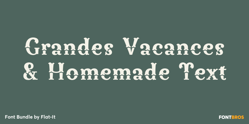 Grandes Vacances & Homemade Text Poster