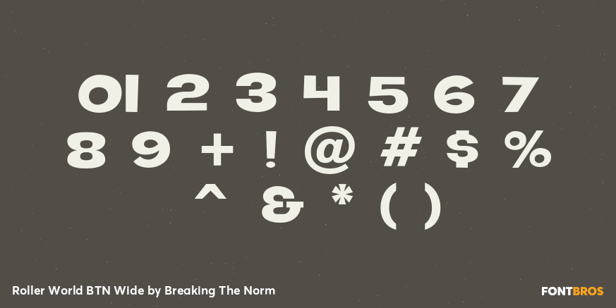 Roller World BTN Wide Font Poster #4