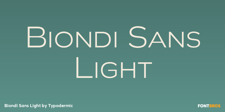 Biondi Sans Light Poster