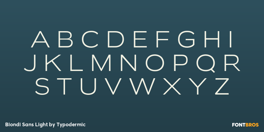 Biondi Sans Light Font Poster #2