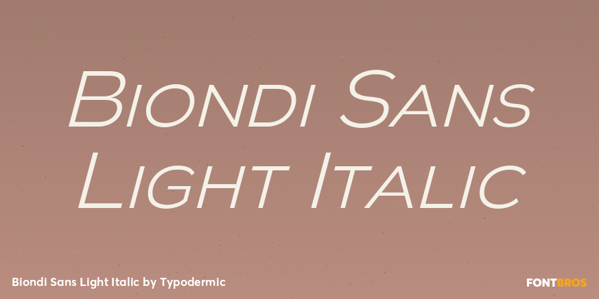 Biondi Sans Light Italic Poster