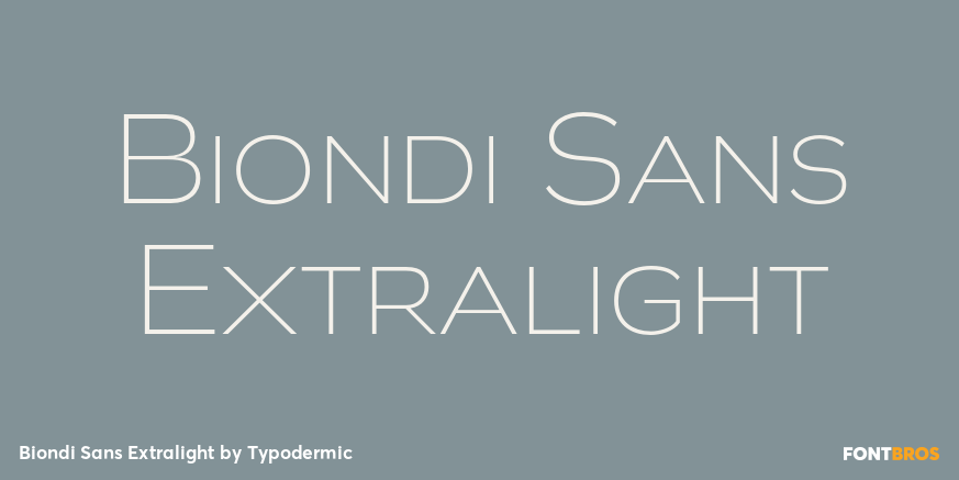 Biondi Sans Extralight Poster