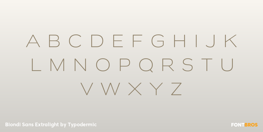 Biondi Sans Extralight Font Poster #1