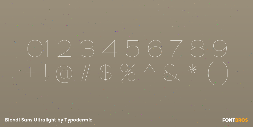 Biondi Sans Ultralight Font Poster #1