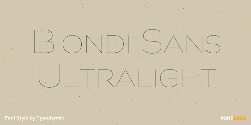 Biondi Sans Ultralight Font Poster #1