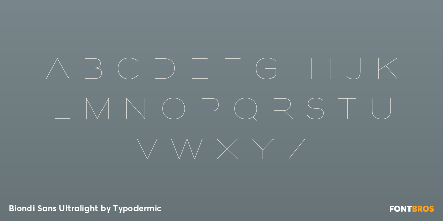 Biondi Sans Ultralight Font Poster #3