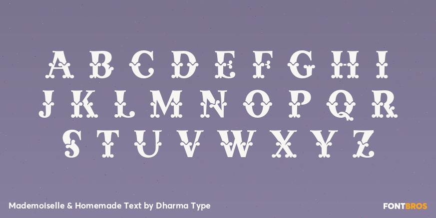 Mademoiselle & Homemade Text Font Poster #2