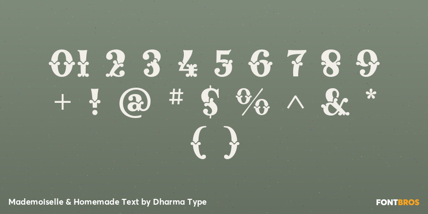 Mademoiselle & Homemade Text Font Poster #4
