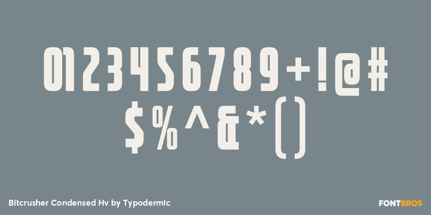 Bitcrusher Condensed Hv Font Poster #1